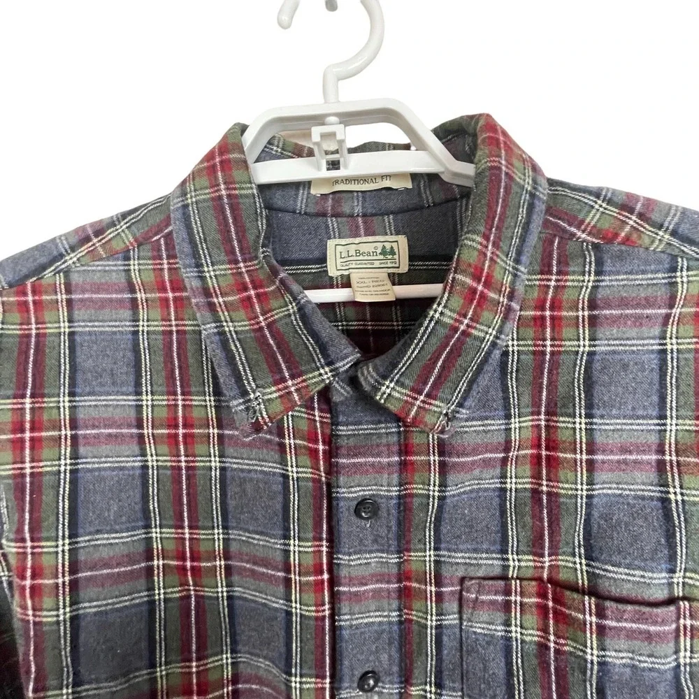 L.L. Bean Plaid Flannel Shirt XXL Trailcore Heritage Classic‎ Gorpcore Outdoor